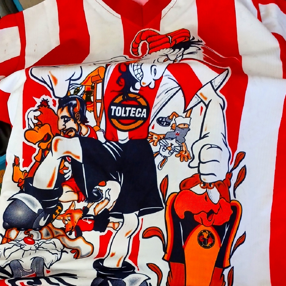 Civas Red and White Striped Shirt Vintage